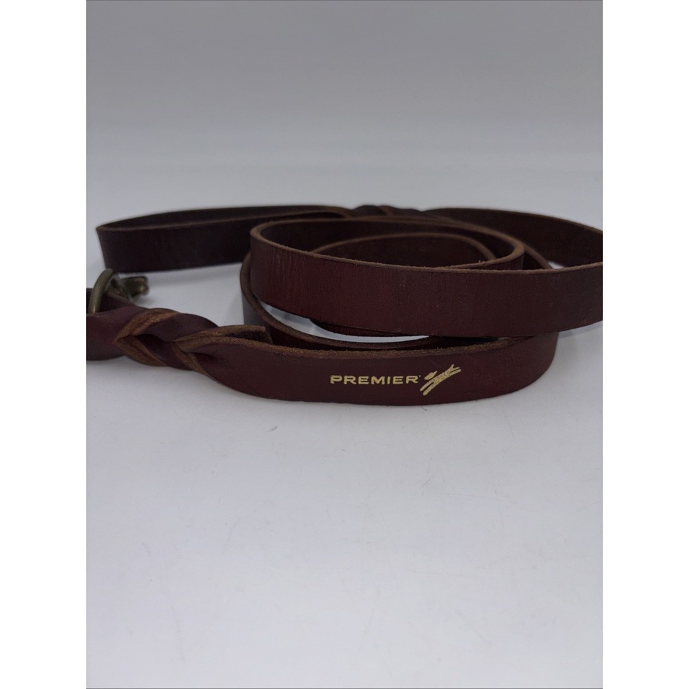 Premier Leather Dog Leash Braided Heavy Duty Lead for Medium Dog 70in